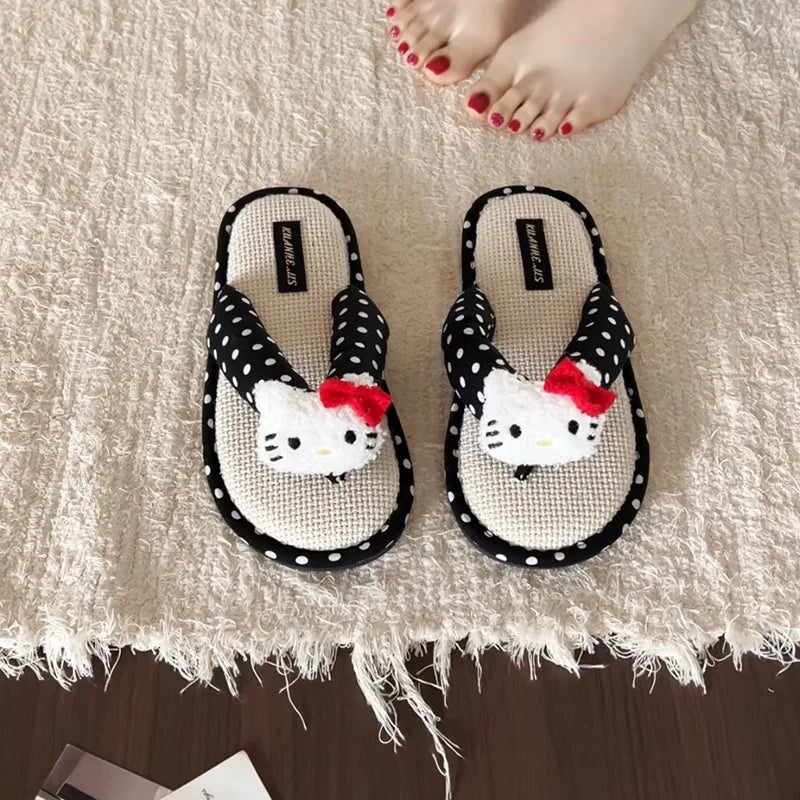 Sanrio HK Cute Polka Dot Thong Slippers