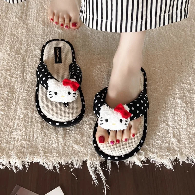 Sanrio HK Cute Polka Dot Thong Slippers