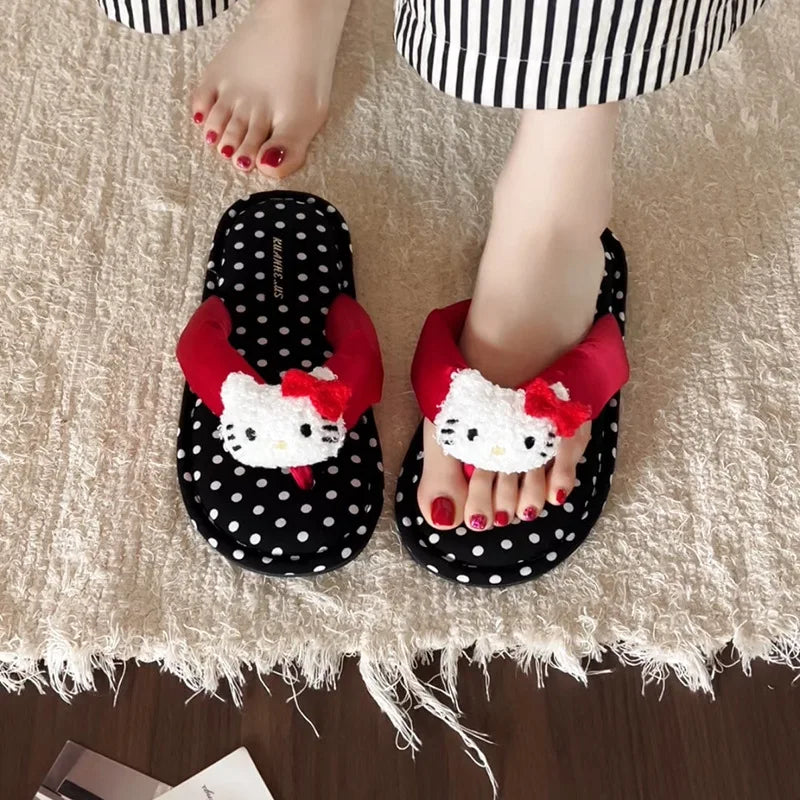 Sanrio HK Cute Polka Dot Thong Slippers